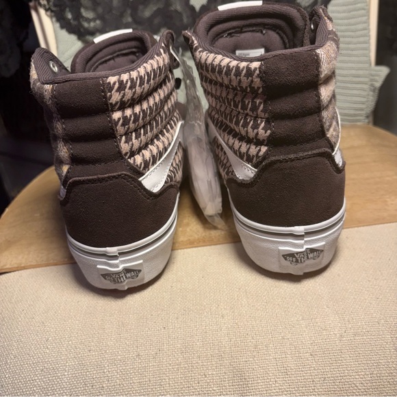 Vans Filmore Hi Pla, Plaid Mix Brown/White platform sole- Sz 8.5 VN0A5EM7NWH new - Picture 6 of 14